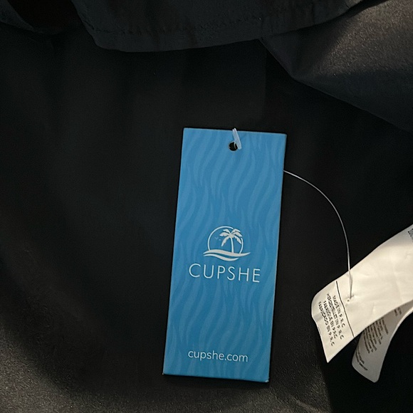 Cupshe NWT Black Silver Stars Ruffled Long Sleeve Blouse Shirt Top **Size S** - Picture 4 of 4